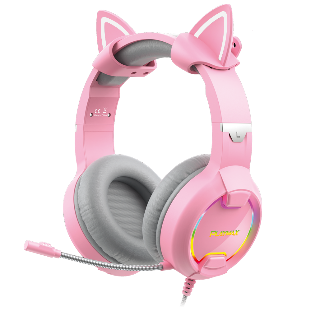 Playmax Cat Ears Pink/White
