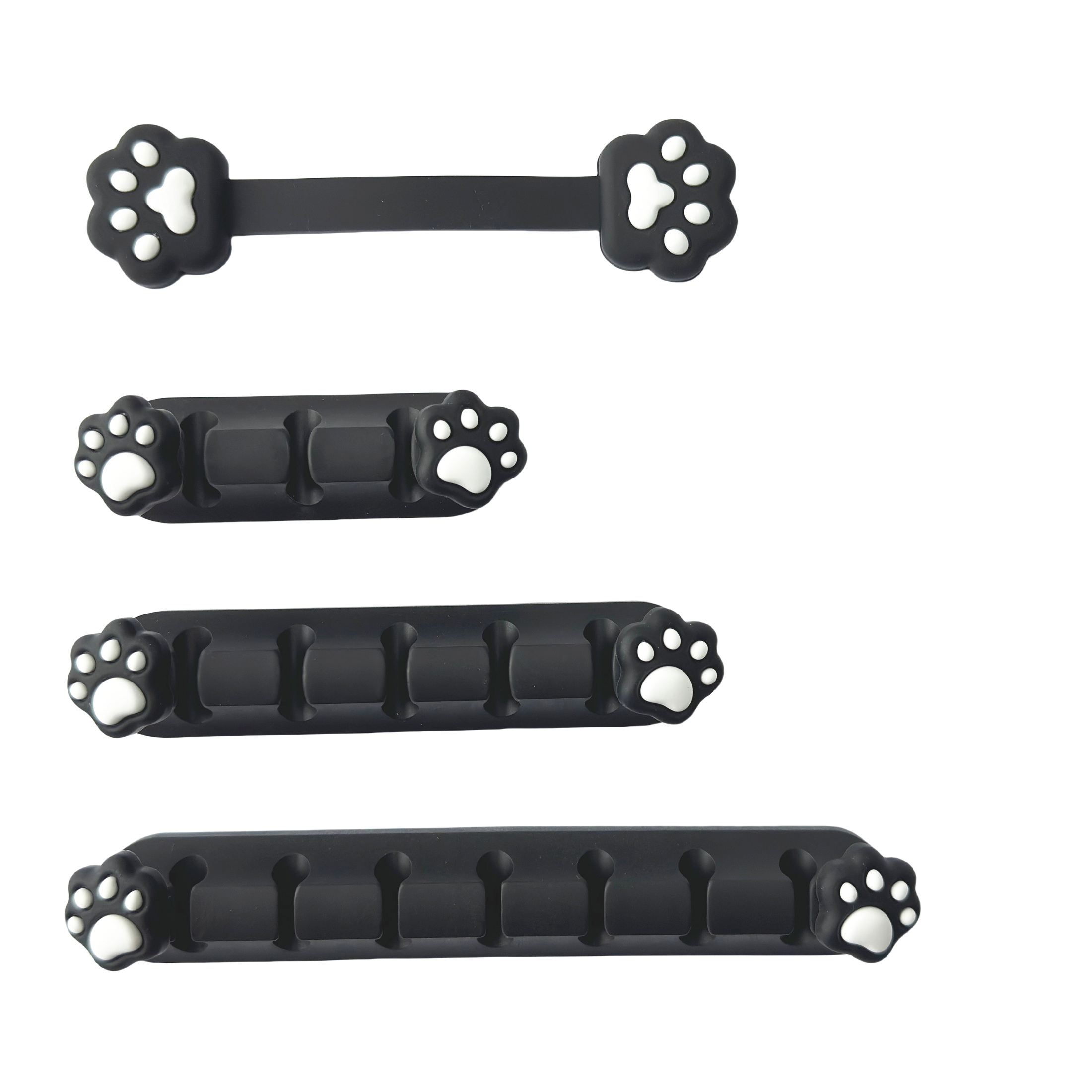 Playmax Paw Print Cable Mangement Black/White