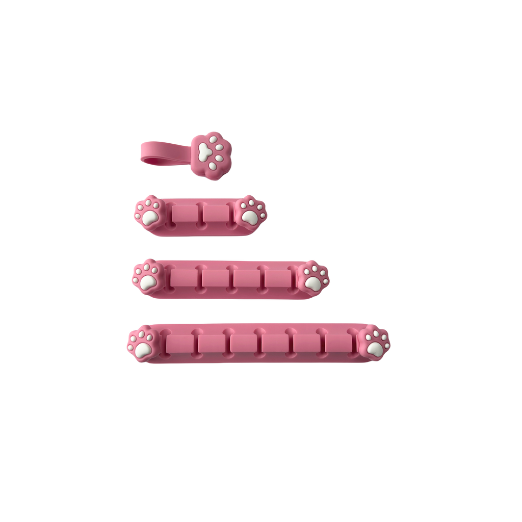 Playmax Paw Print Cable Management Pink/White