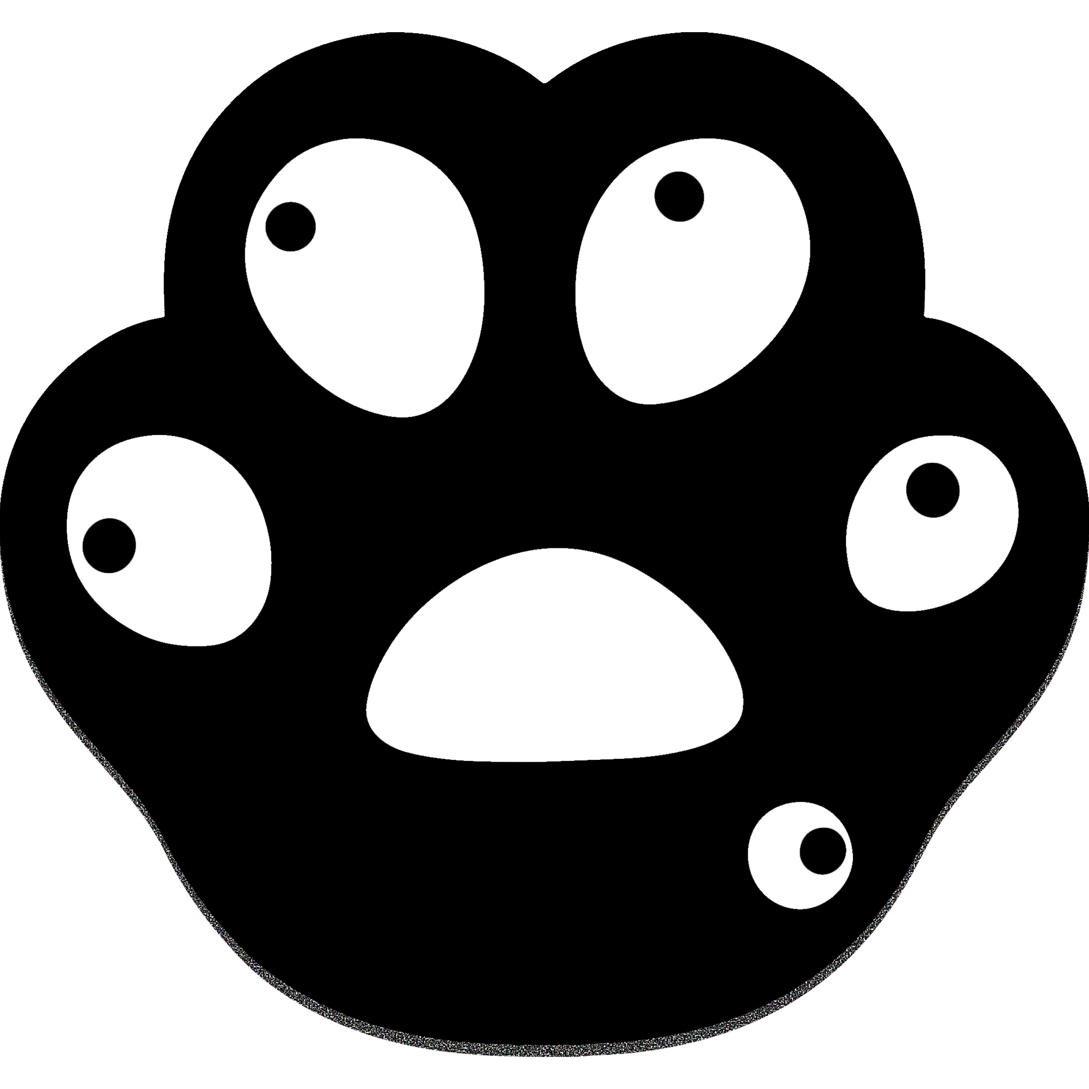 Playmax Paw Print Mouse Mat- Black