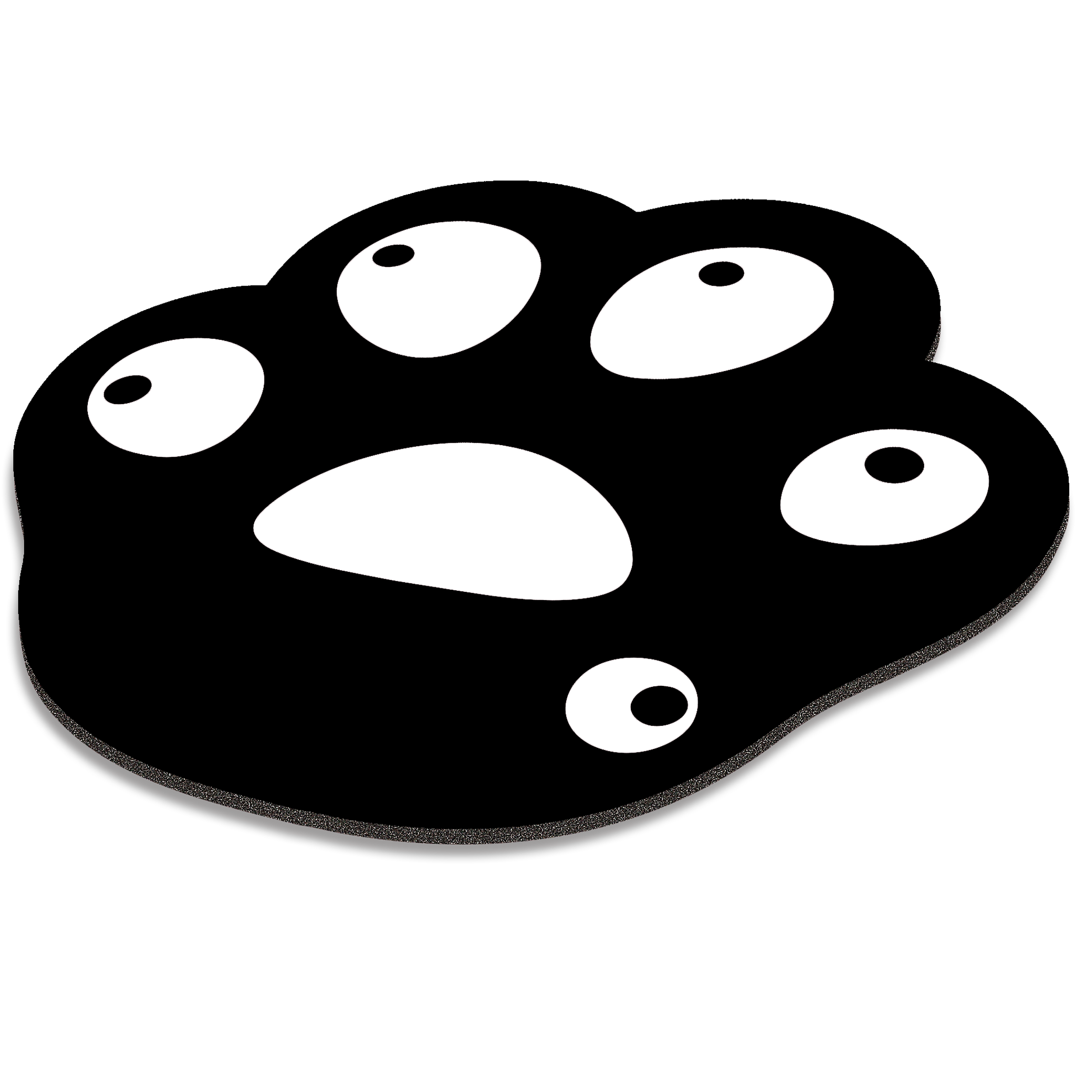 Playmax Paw Print Mouse Mat- Black