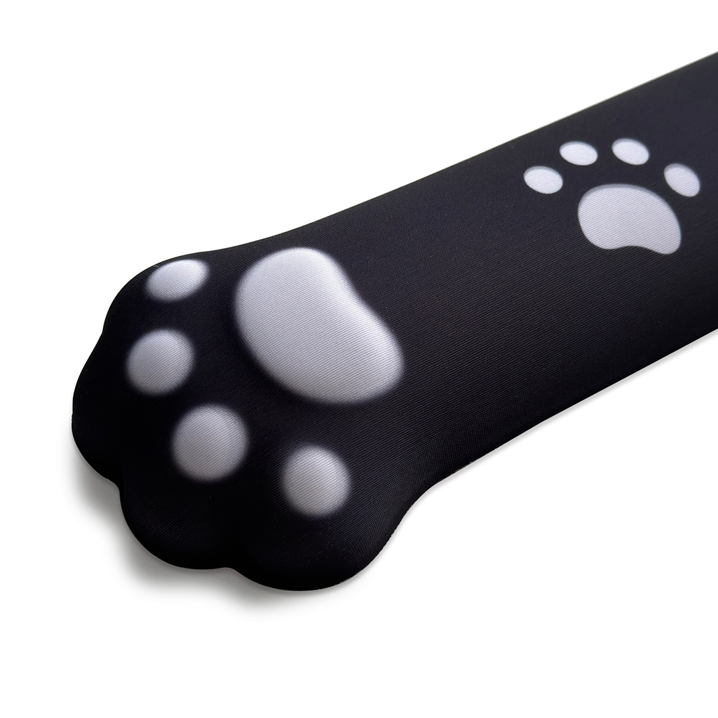 Playmax Paw Print Wrist Rest - Black and White