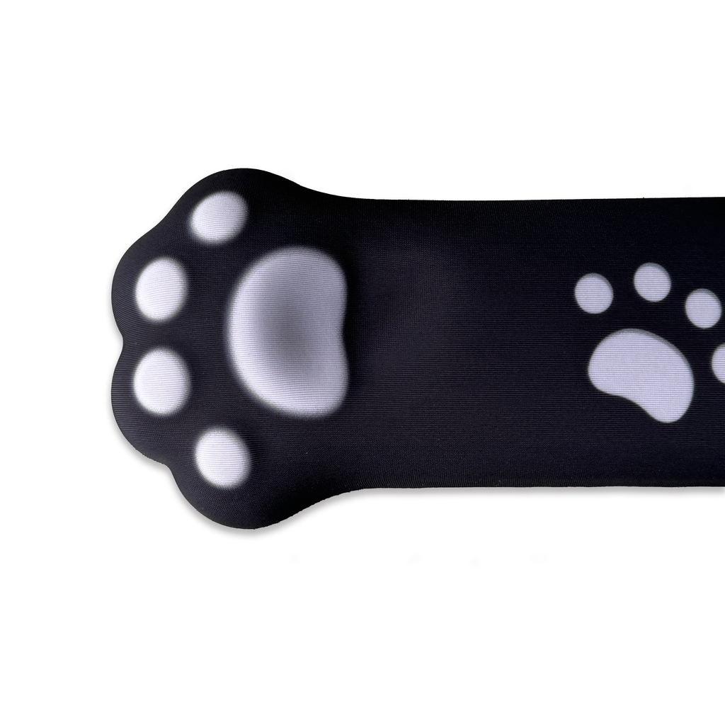 Playmax Paw Print Wrist Rest - Black and White