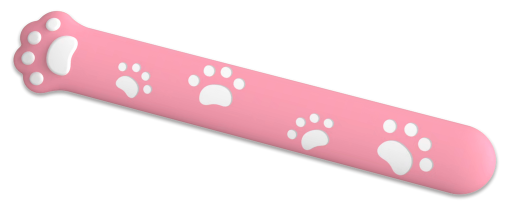 Playmax Paw Print Wrist Rest- Pink and White