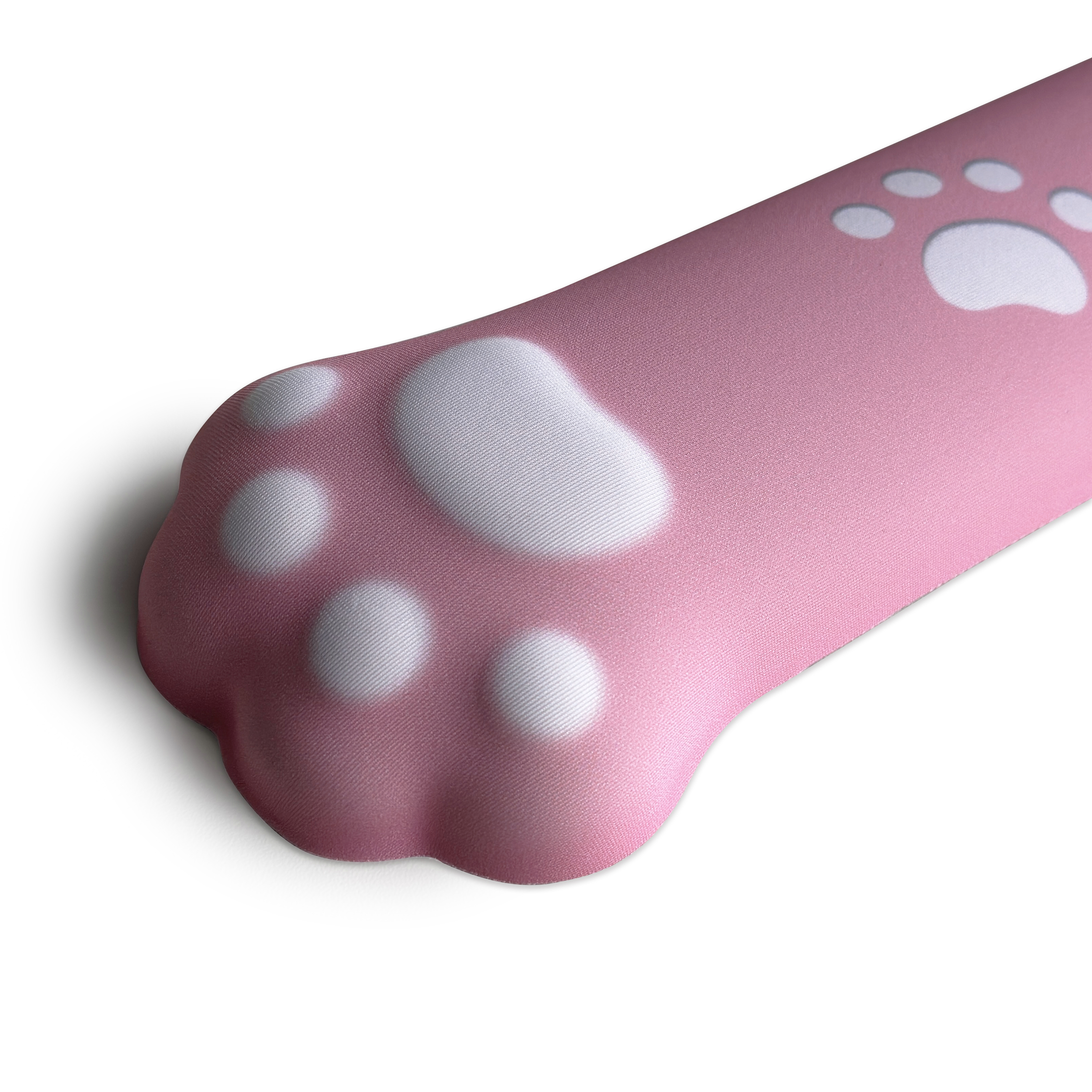 Playmax Paw Print Wrist Rest- Pink and White