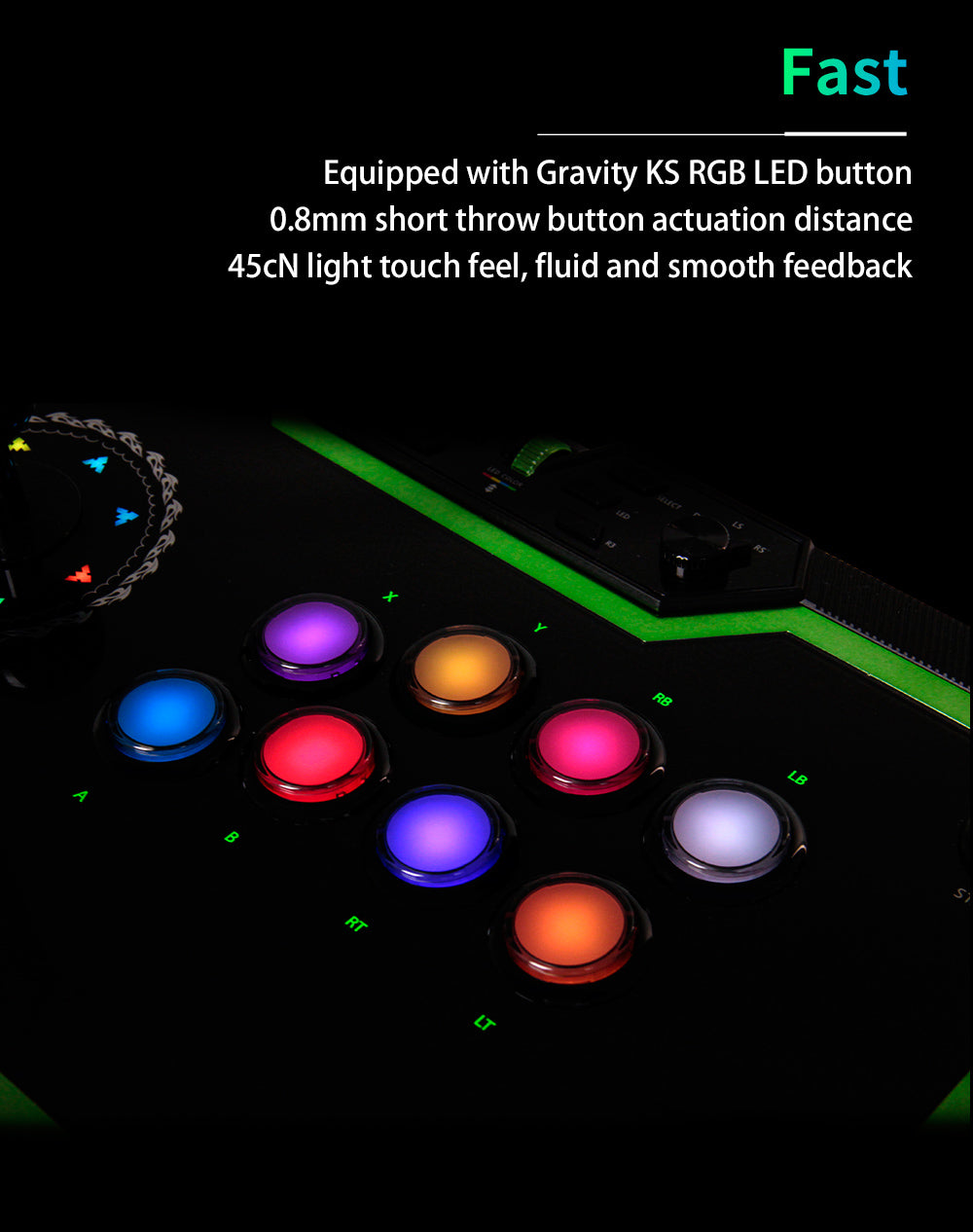 Qanba Q8-GR PC Arcade Stick (Fighting Stick)