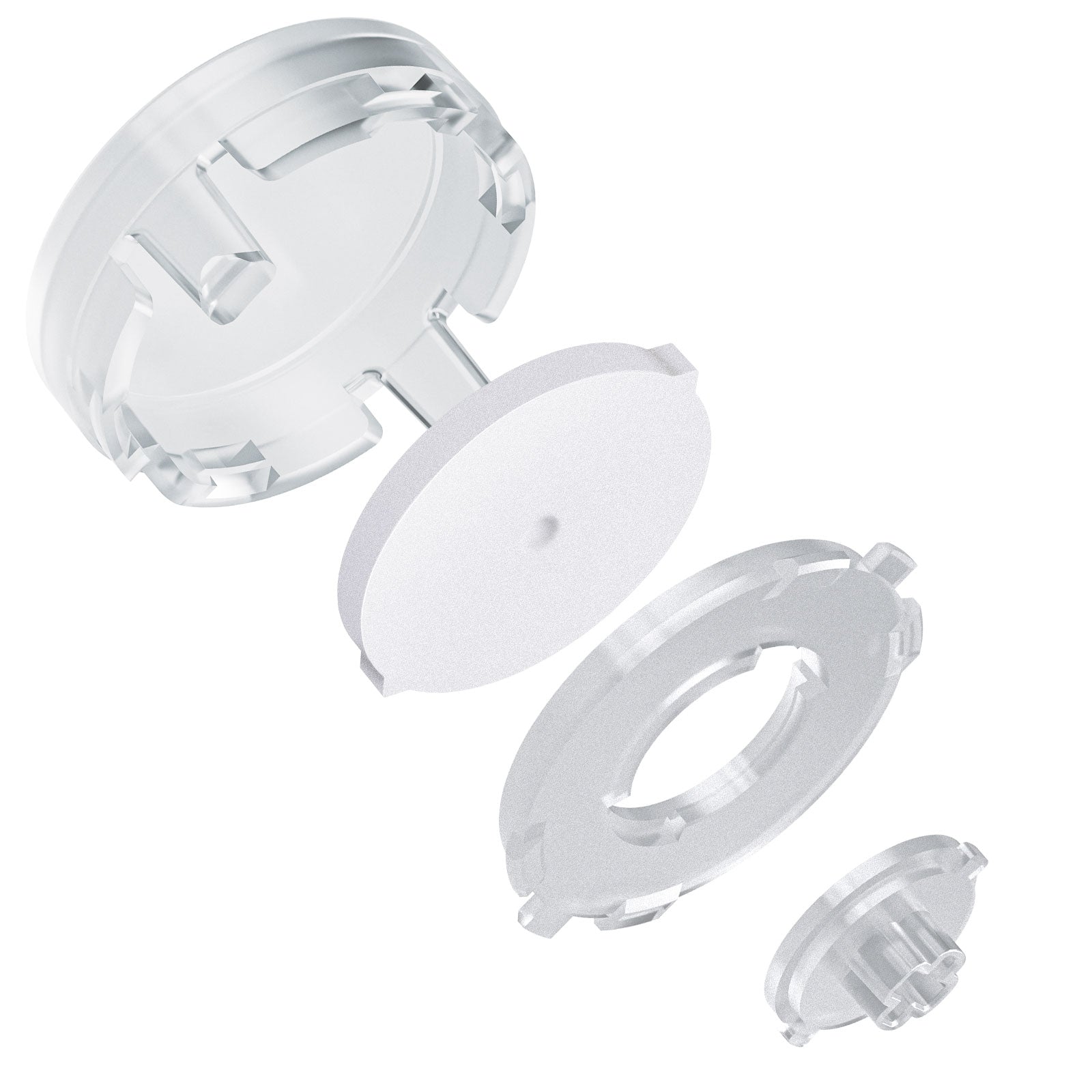 Qanba Sapphire Arcade Controller Button Cap Kit Clear Black (18 pcs in box)