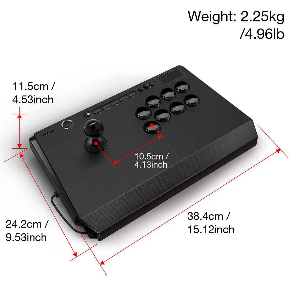 Qanba Titan Wired Fight Stick for PS5/4 and PC
