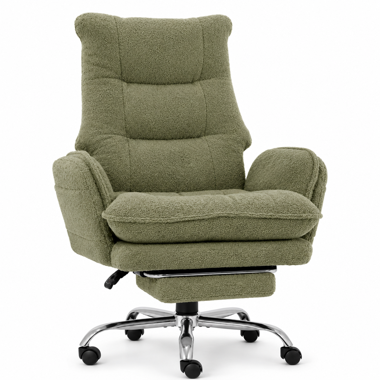 Playmax Studio Cloud Gaming Chair Cross leg Teddy Sage Green