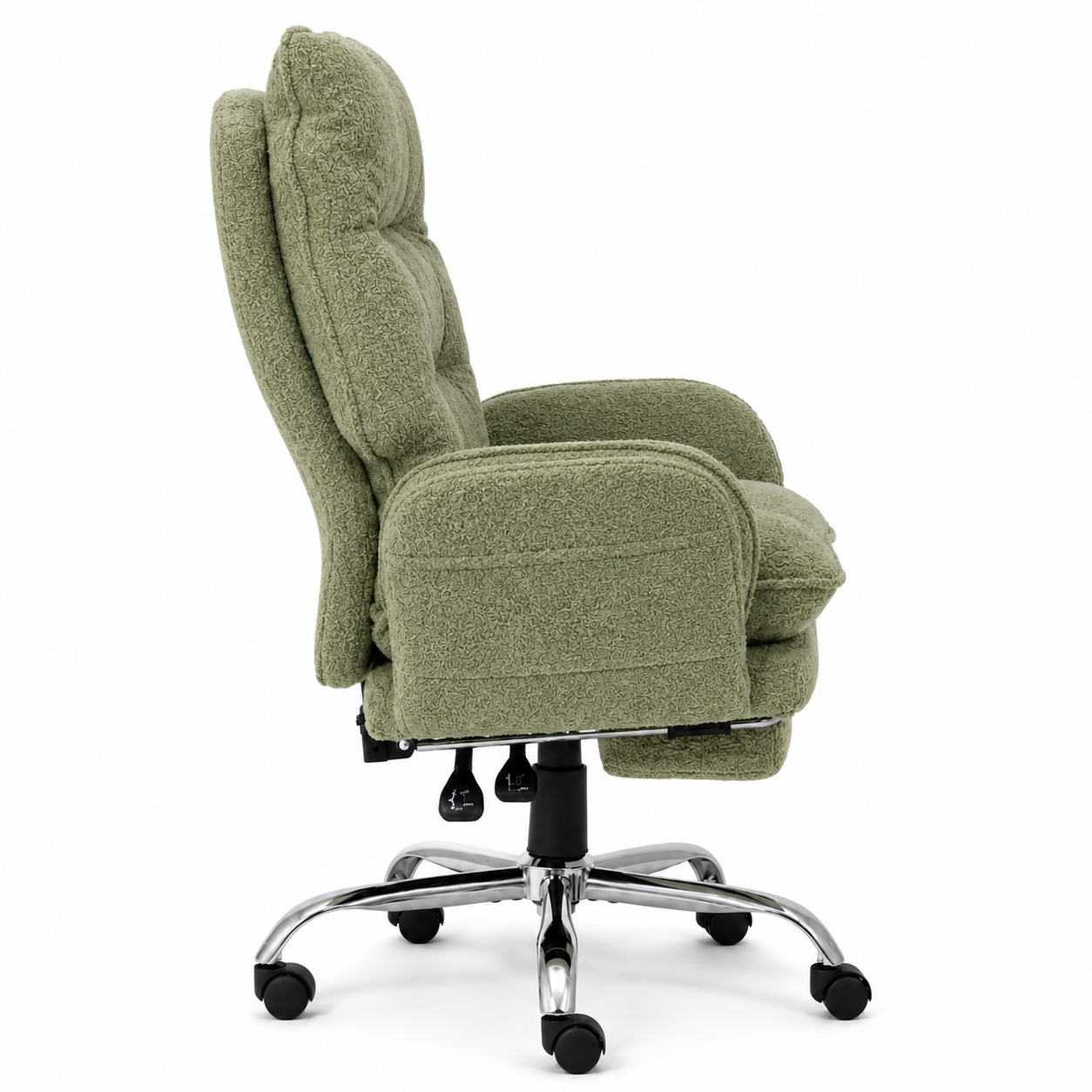 Playmax Studio Cloud Gaming Chair Cross leg Teddy Sage Green