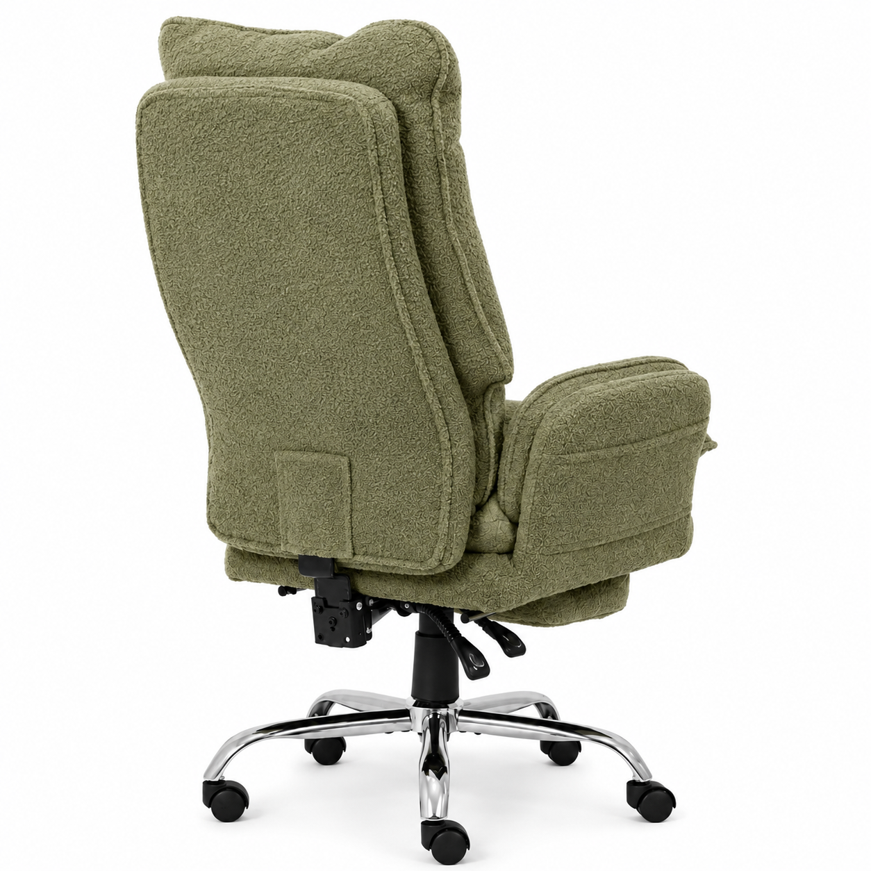 Playmax Studio Cloud Gaming Chair Cross leg Teddy Sage Green