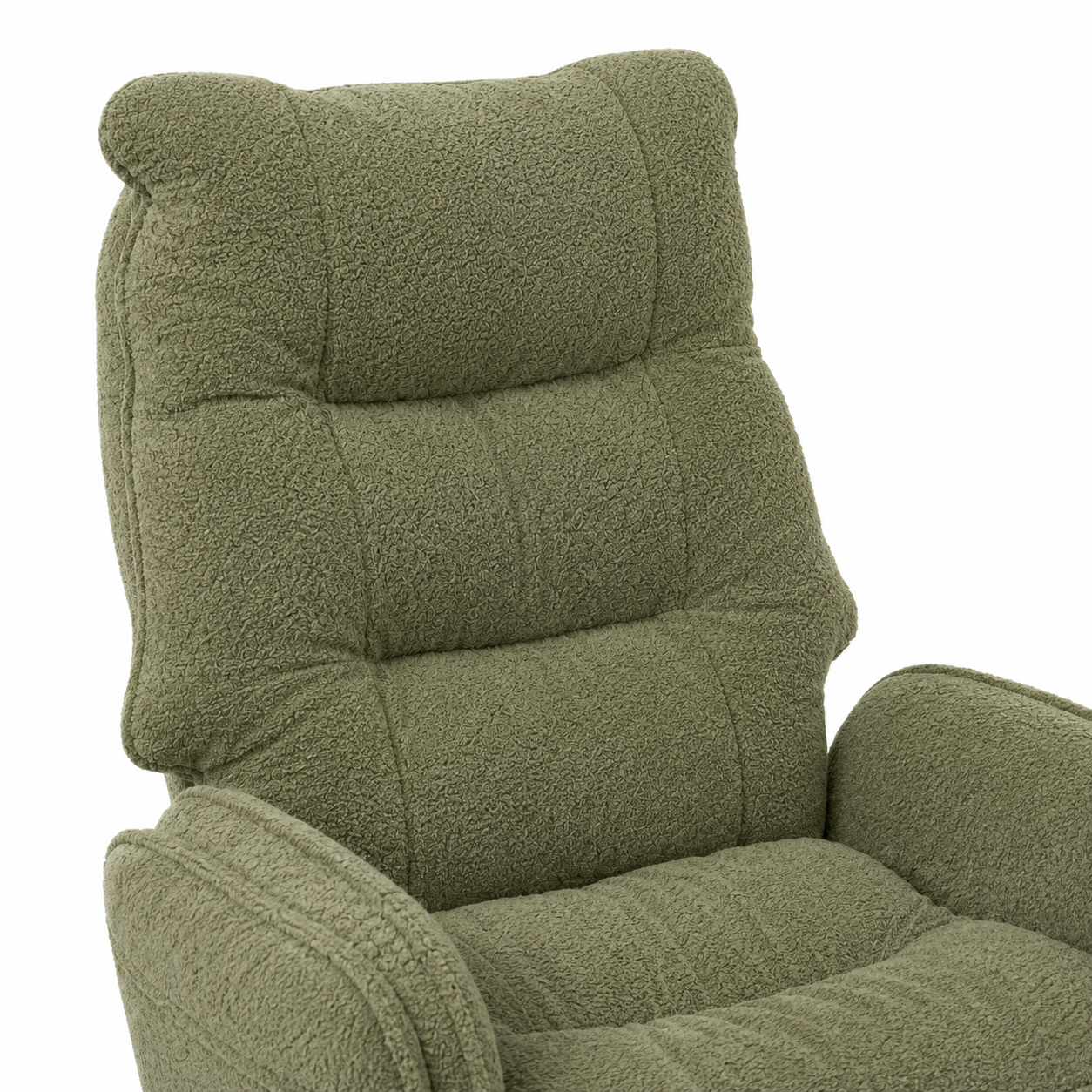 Playmax Studio Cloud Gaming Chair Cross leg Teddy Sage Green