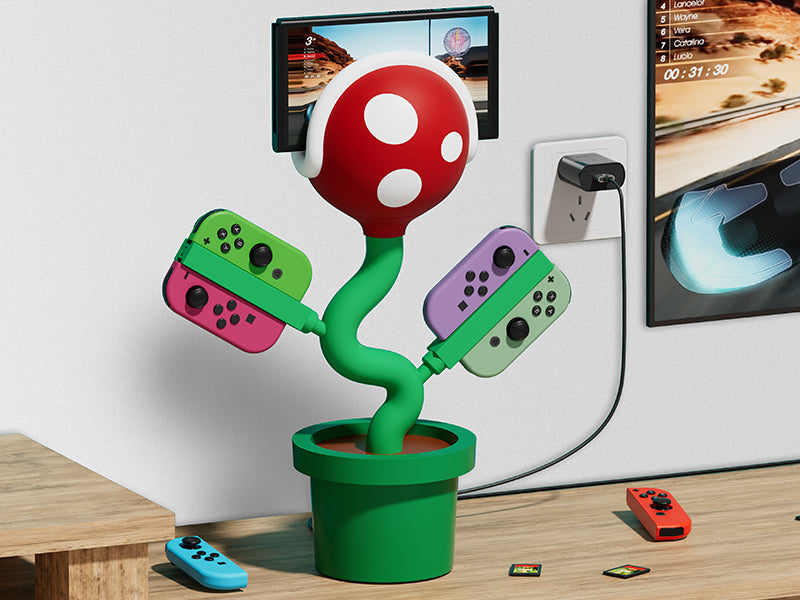 POWKONG Piranha Plant Dock for Switch and Switch OLED