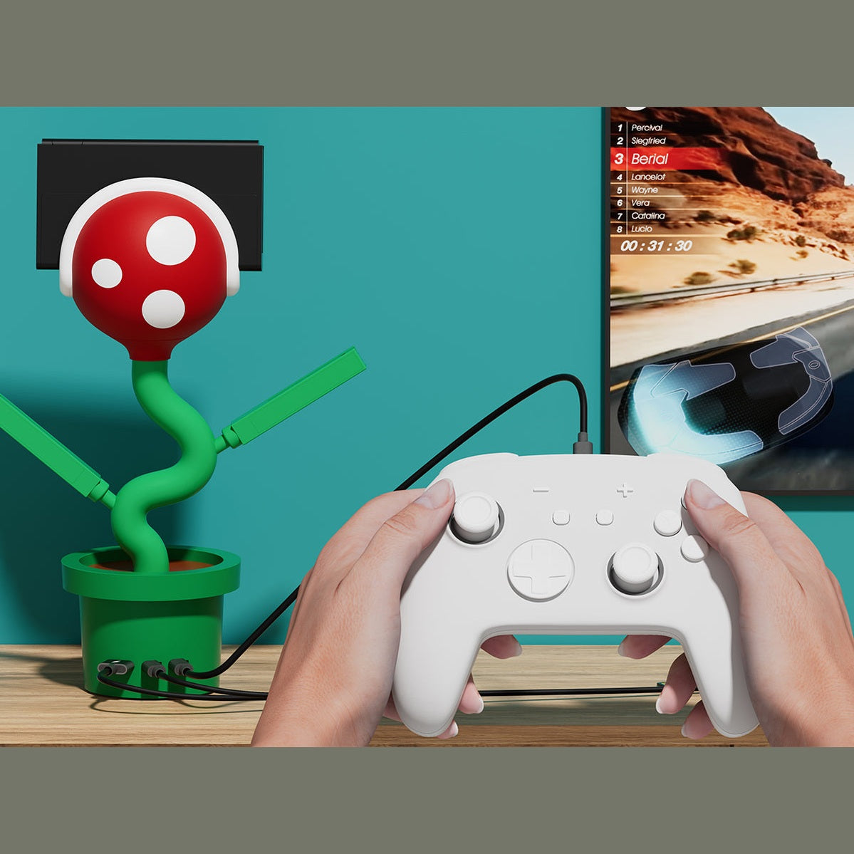 POWKONG Piranha Plant Dock for Switch and Switch OLED