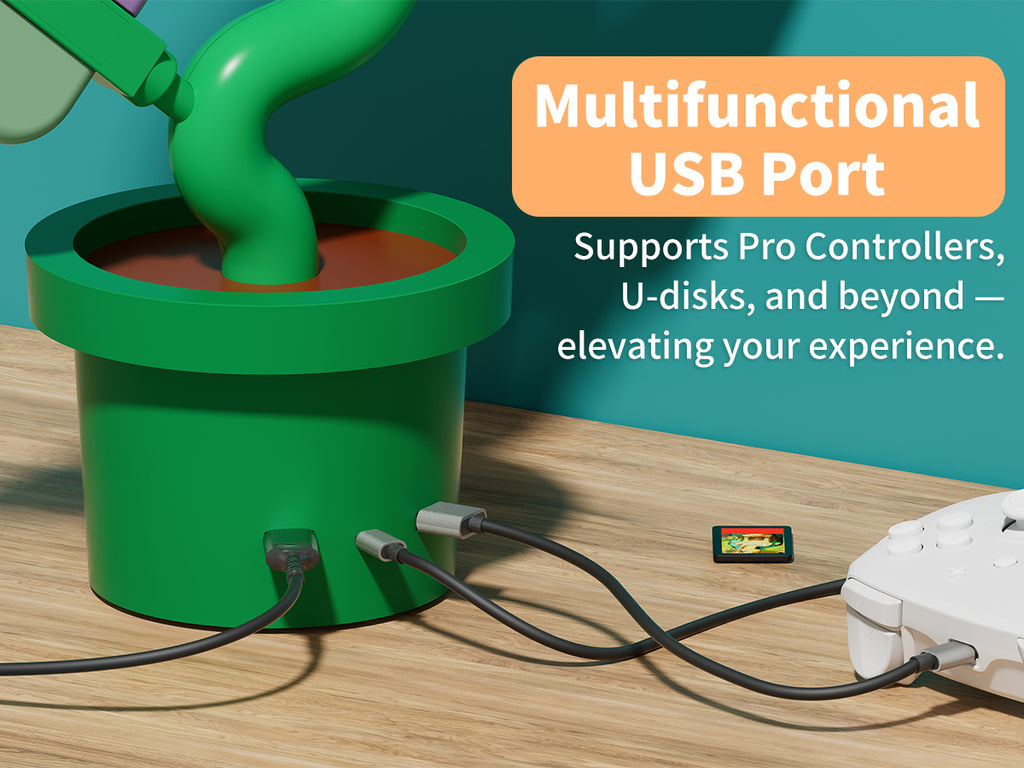 POWKONG Piranha Plant Dock for Switch and Switch OLED