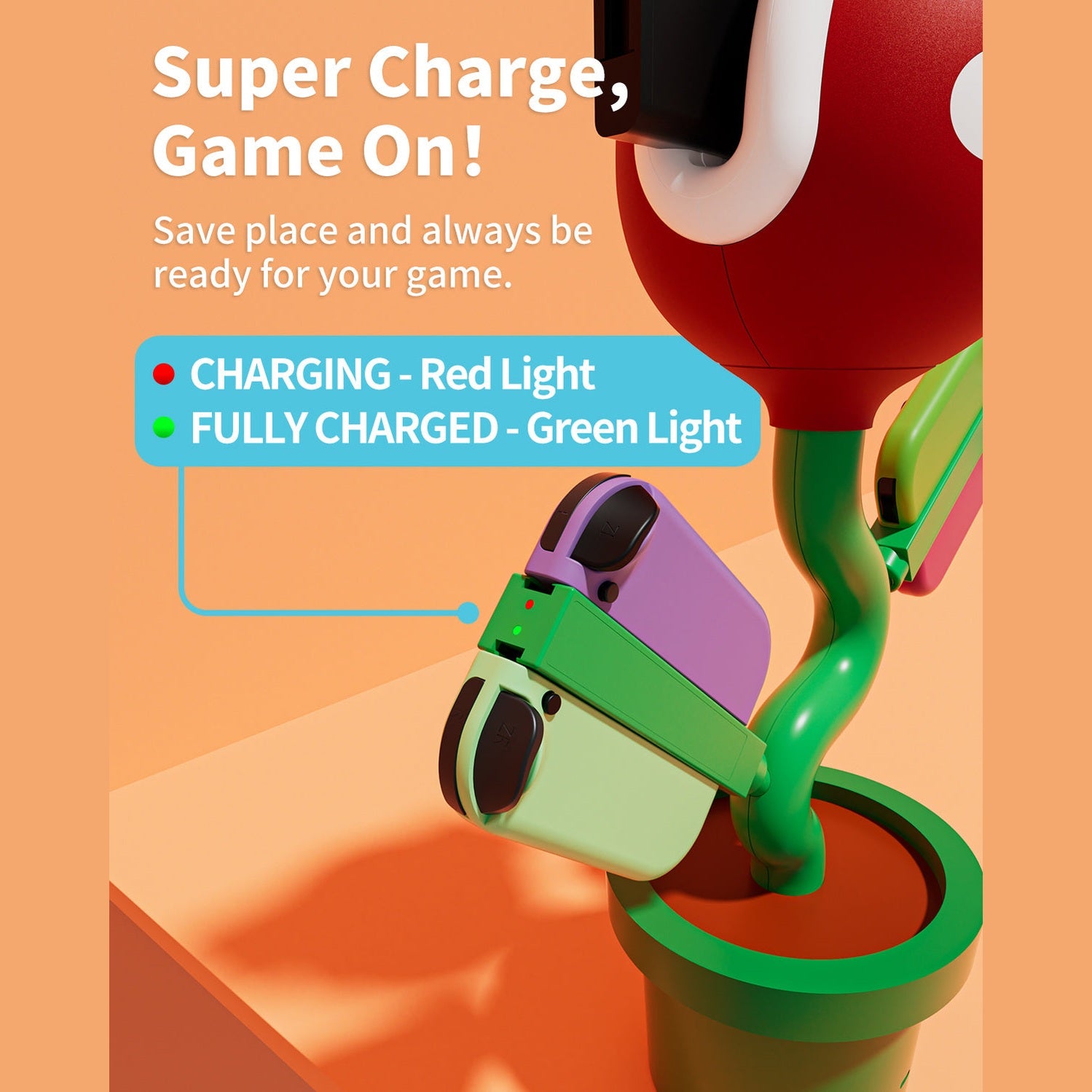 POWKONG Piranha Plant Dock for Switch and Switch OLED