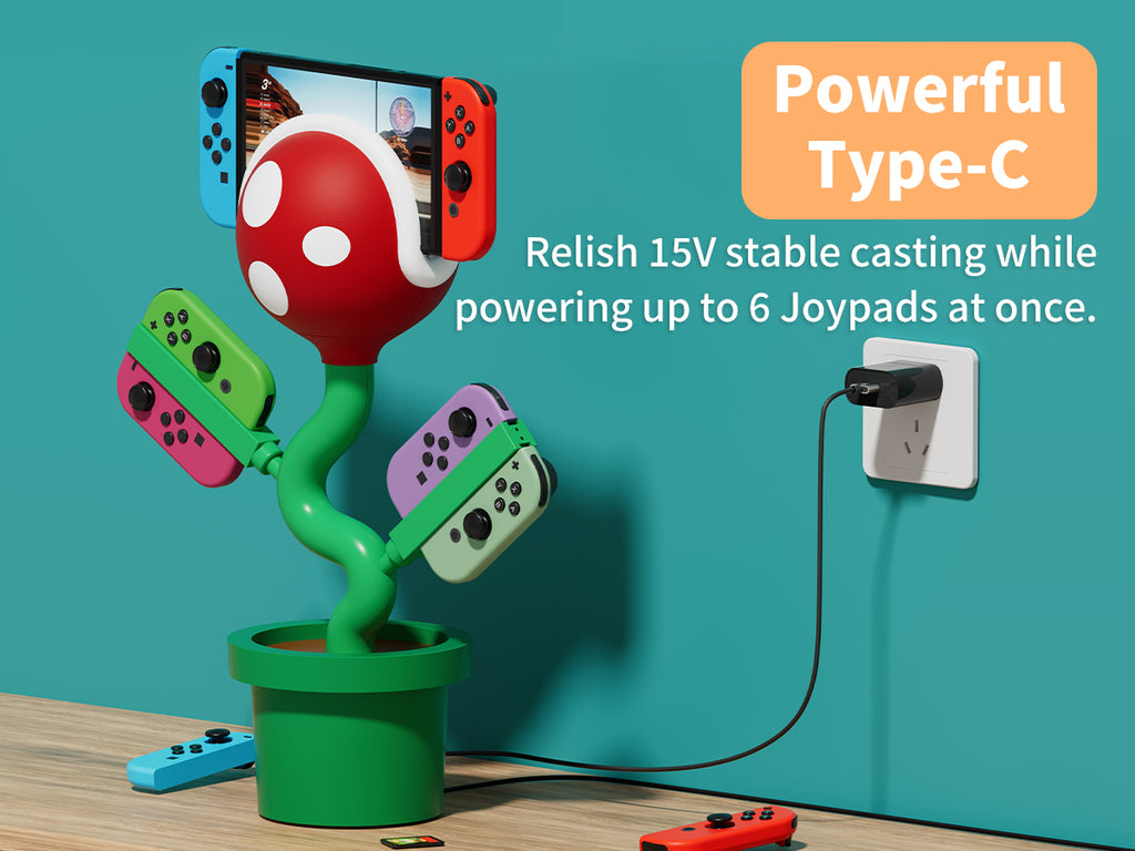 POWKONG Piranha Plant Dock for Switch and Switch OLED