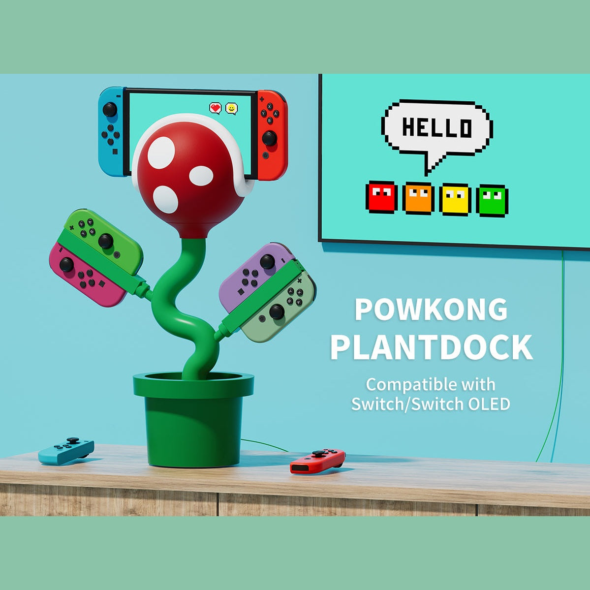 POWKONG Piranha Plant Dock for Switch and Switch OLED