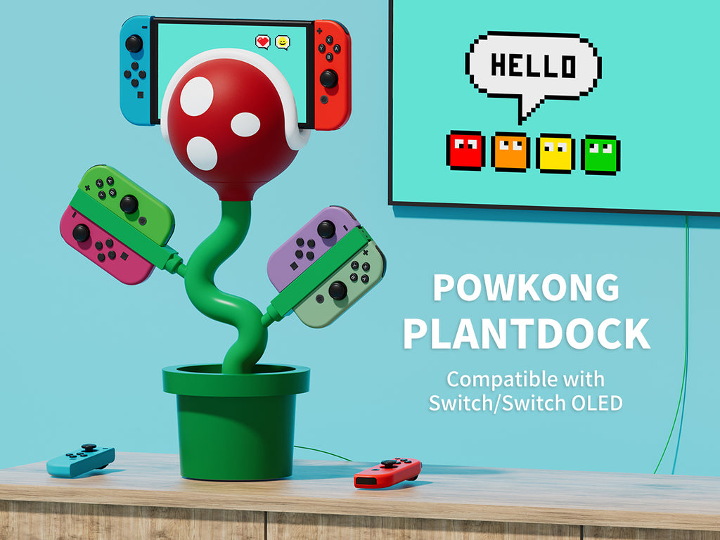 POWKONG Piranha Plant Dock for Switch and Switch OLED