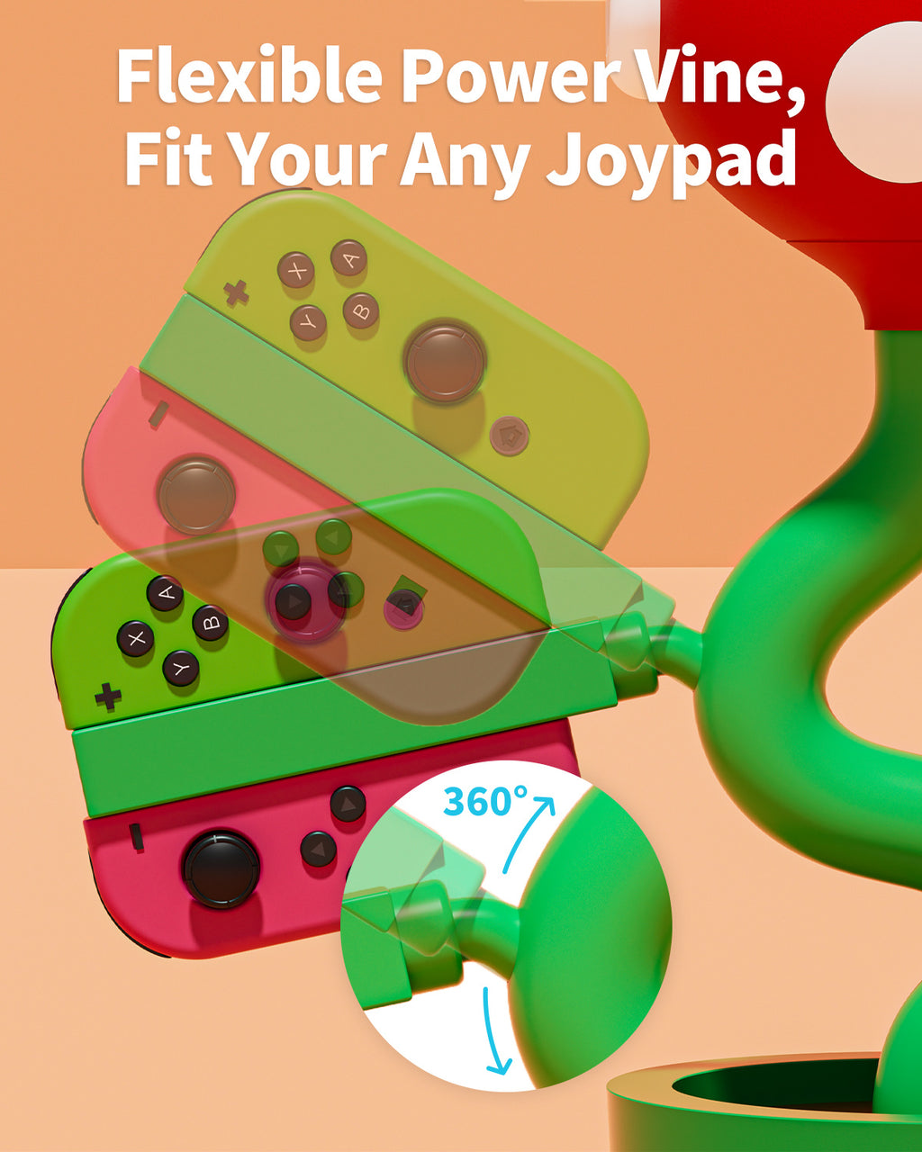POWKONG Piranha Plant Dock for Switch and Switch OLED