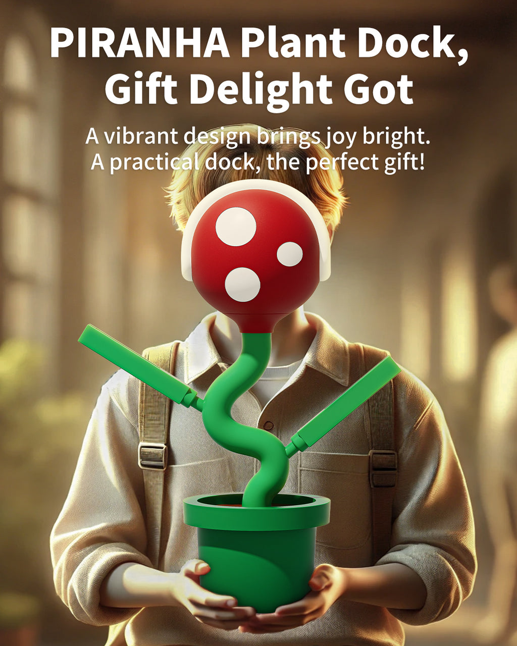 POWKONG Piranha Plant Dock for Switch and Switch OLED