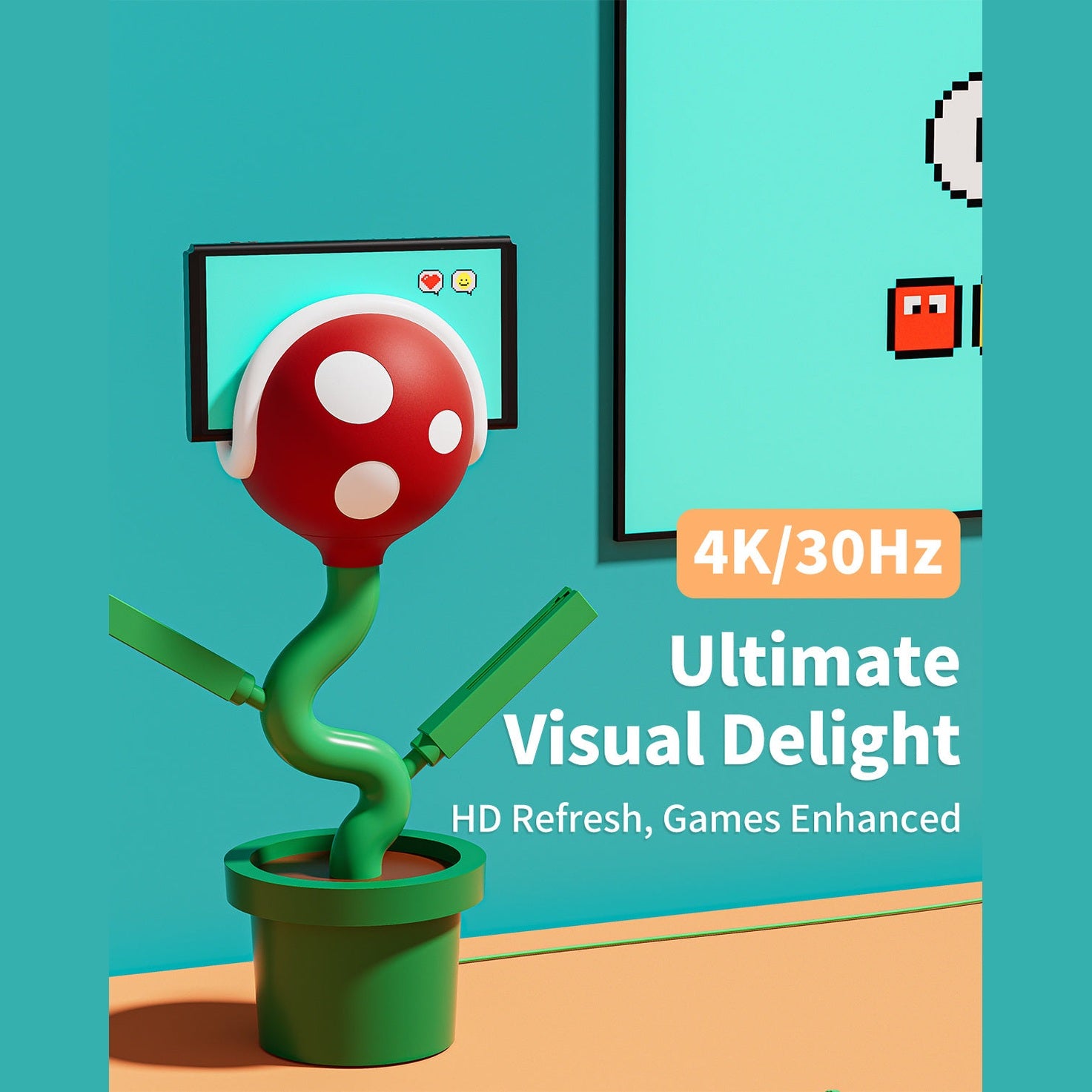 POWKONG Piranha Plant Dock for Switch and Switch OLED